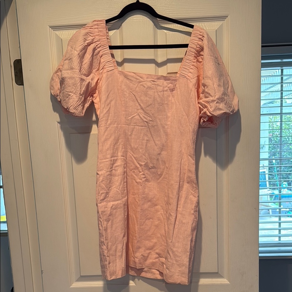 Pink Puff Sleeve Dress